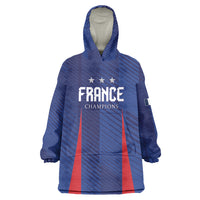 Custom France 2026 World Football Wearable Blanket Hoodie Les Bleus Go 3rd Champions