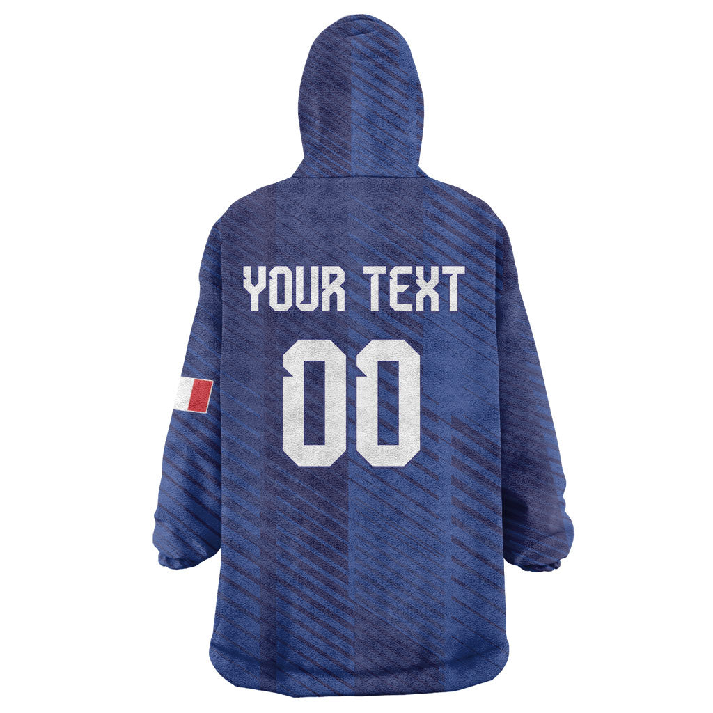 Custom France 2026 World Football Wearable Blanket Hoodie Les Bleus Go 3rd Champions