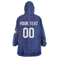 Custom France 2026 World Football Wearable Blanket Hoodie Les Bleus Go 3rd Champions