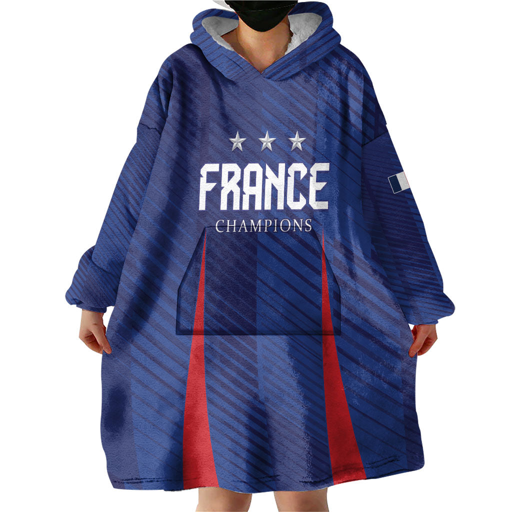Custom France 2026 World Football Wearable Blanket Hoodie Les Bleus Go 3rd Champions