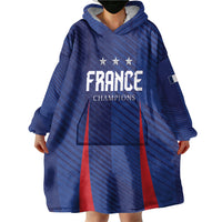 Custom France 2026 World Football Wearable Blanket Hoodie Les Bleus Go 3rd Champions