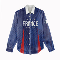Custom France 2026 World Football Women Casual Shirt Les Bleus Go 3rd Champions