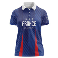 Custom France 2026 World Football Women Polo Shirt Les Bleus Go 3rd Champions