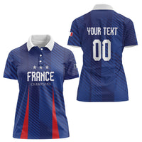 Custom France 2026 World Football Women Polo Shirt Les Bleus Go 3rd Champions