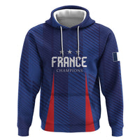 Custom France 2026 World Football Zip Hoodie Les Bleus Go 3rd Champions