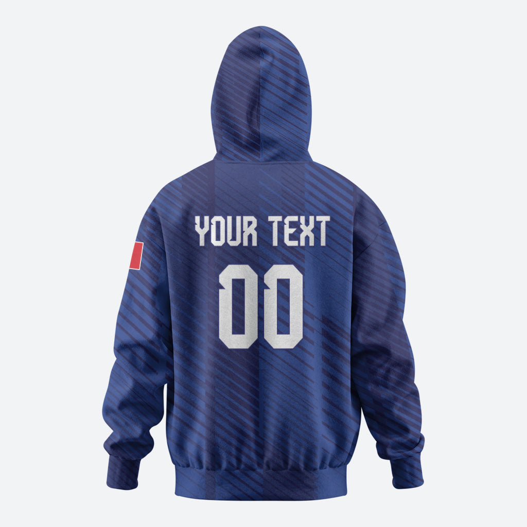 Custom France 2026 World Football Zip Hoodie Les Bleus Go 3rd Champions