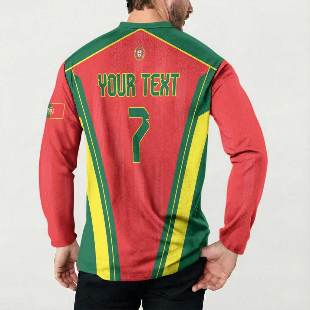 Custom Portugal 2026 World Football Button Sweatshirt Selecao das Quinas
