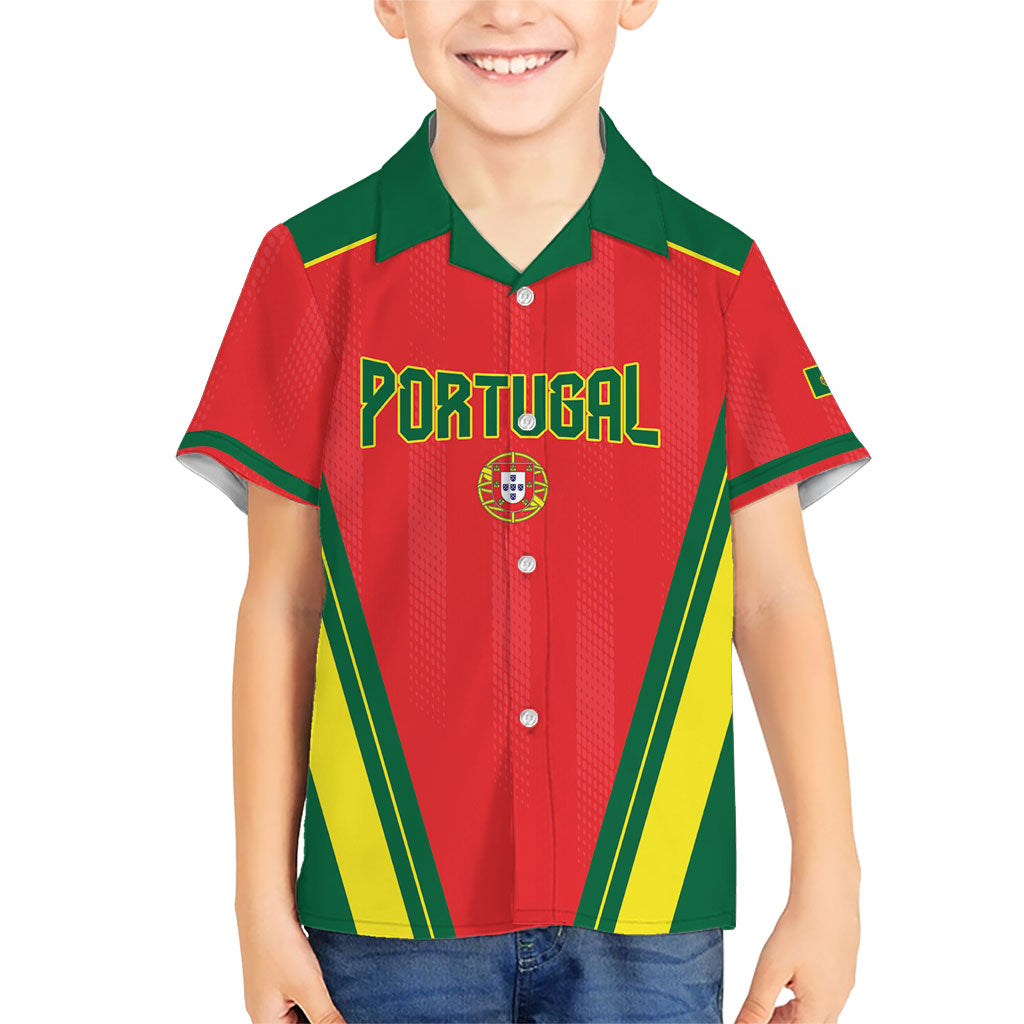 Custom Portugal 2026 World Football Kid Hawaiian Shirt Selecao das Quinas