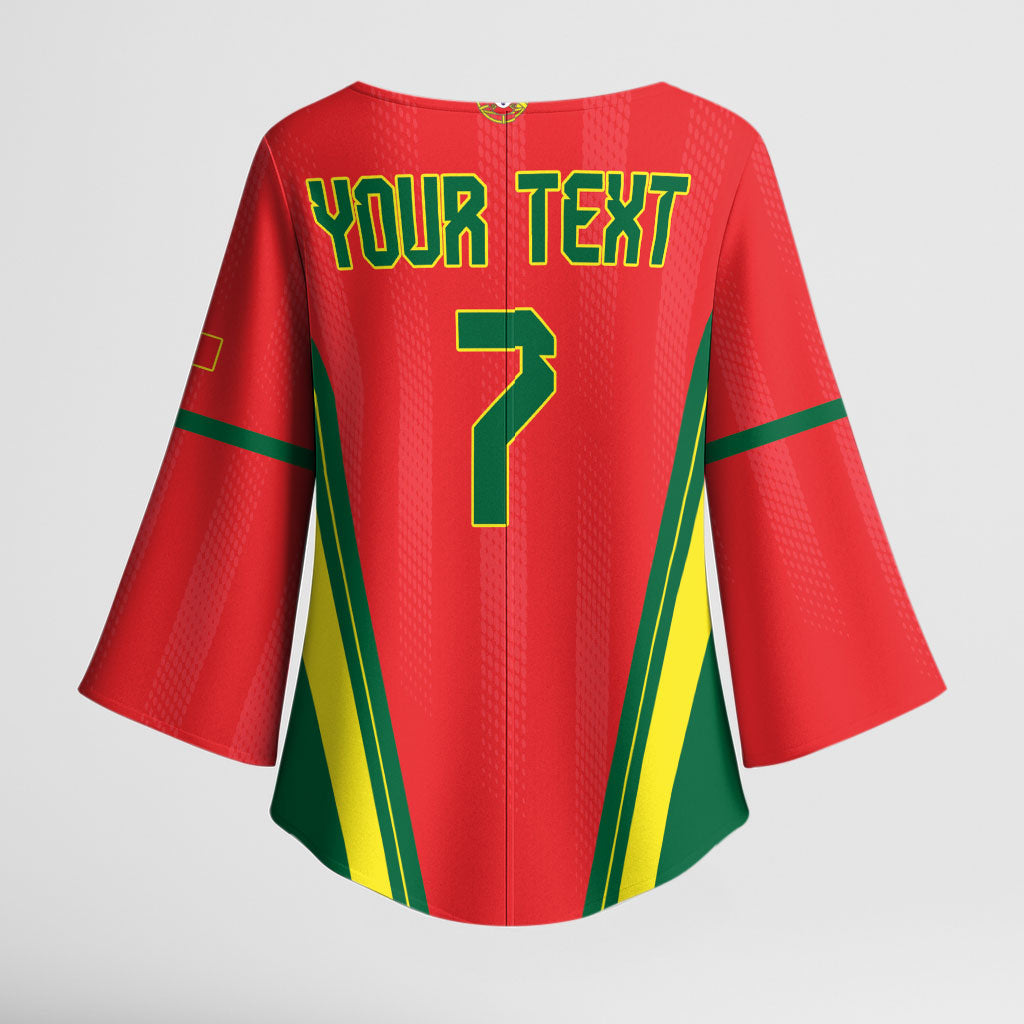 Custom Portugal 2026 World Football Kimono Sleeve Blouse Selecao das Quinas