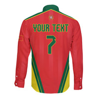 Custom Portugal 2026 World Football Long Sleeve Button Shirt Selecao das Quinas