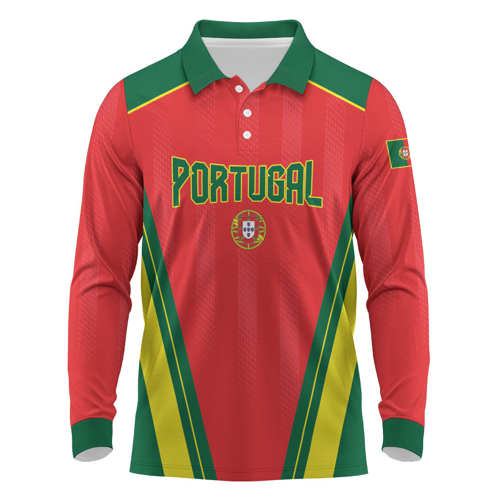 Custom Portugal 2026 World Football Long Sleeve Polo Shirt Selecao das Quinas