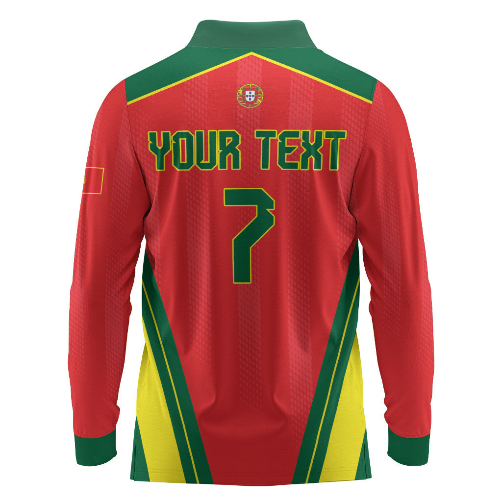 Custom Portugal 2026 World Football Long Sleeve Polo Shirt Selecao das Quinas