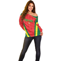Custom Portugal 2026 World Football Off Shoulder Sweater Selecao das Quinas