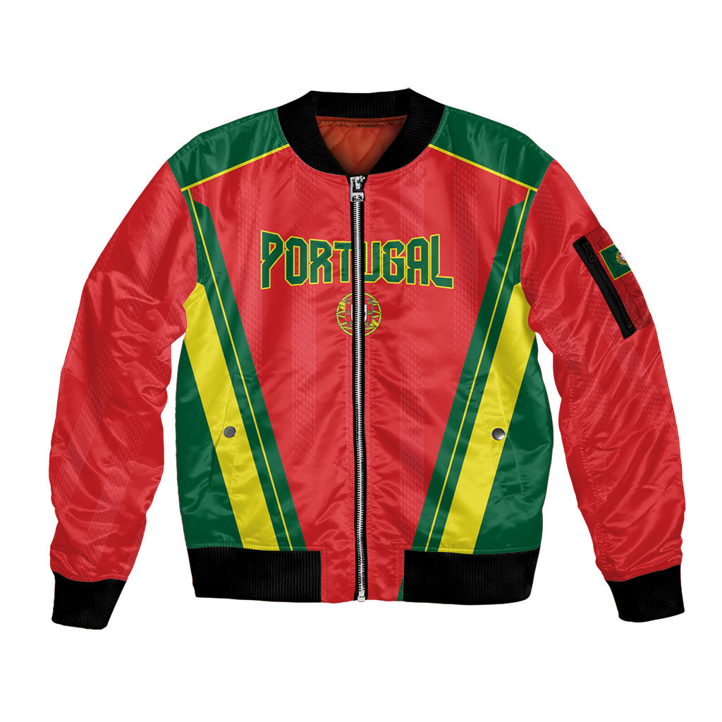 Custom Portugal 2026 World Football Sleeve Zip Bomber Jacket Selecao das Quinas
