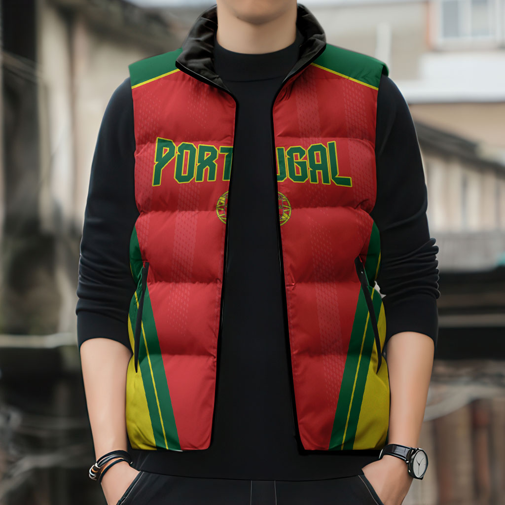 Custom Portugal 2026 World Football Sleeveless Puffer Jacket Selecao das Quinas