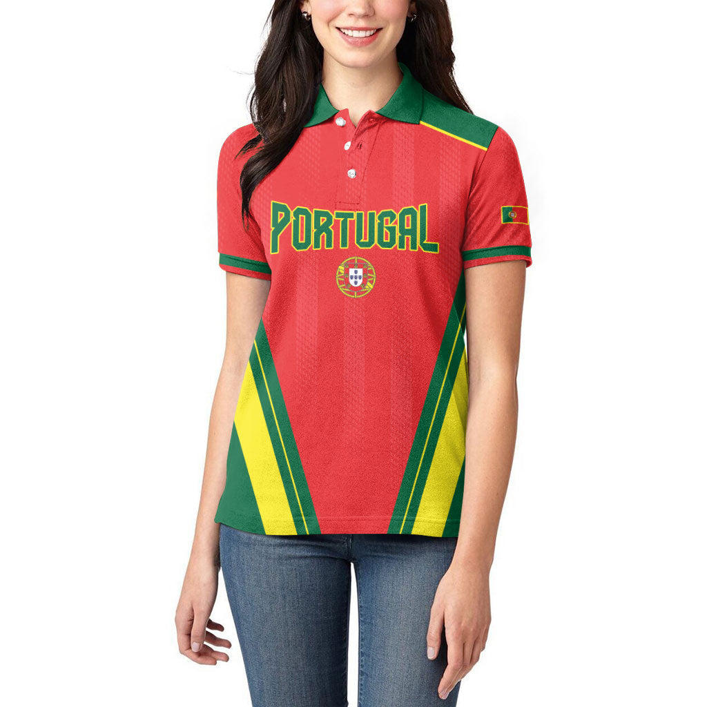 Custom Portugal 2026 World Football Women Polo Shirt Selecao das Quinas