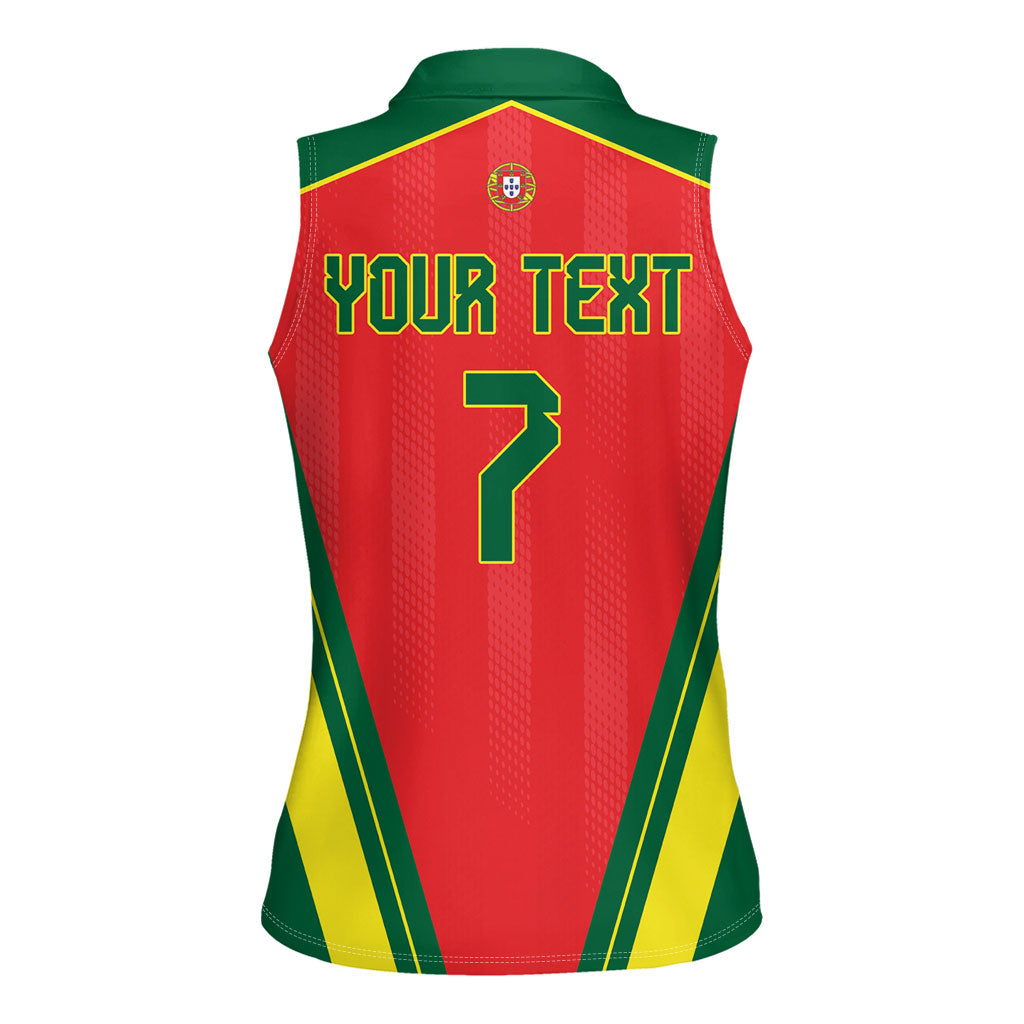 Custom Portugal 2026 World Football Women Sleeveless Polo Shirt Selecao das Quinas