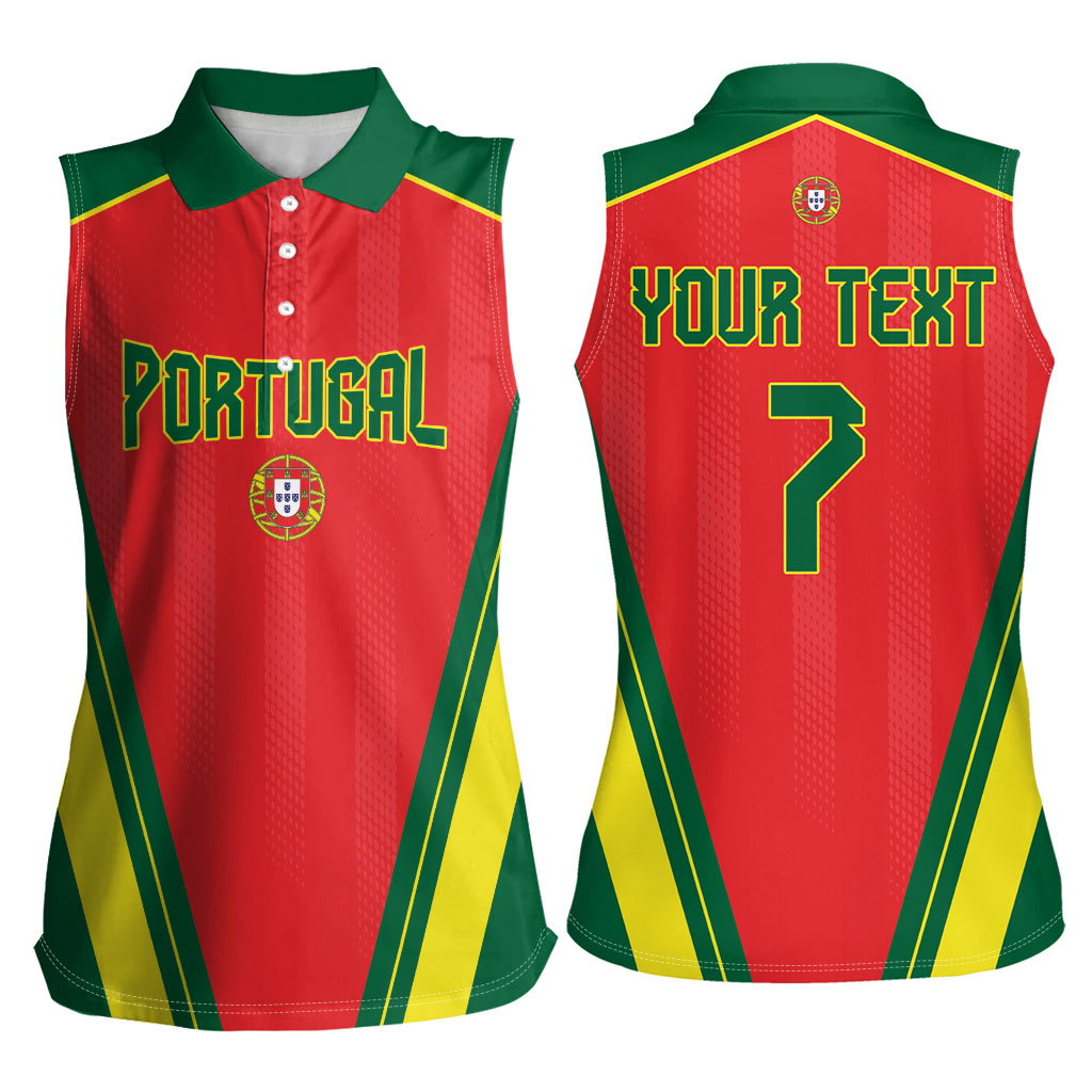 Custom Portugal 2026 World Football Women Sleeveless Polo Shirt Selecao das Quinas