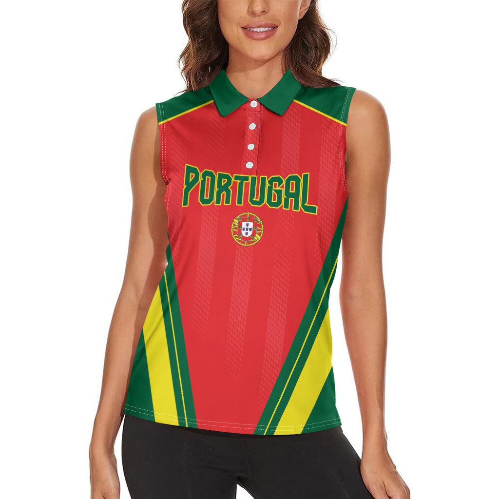Custom Portugal 2026 World Football Women Sleeveless Polo Shirt Selecao das Quinas