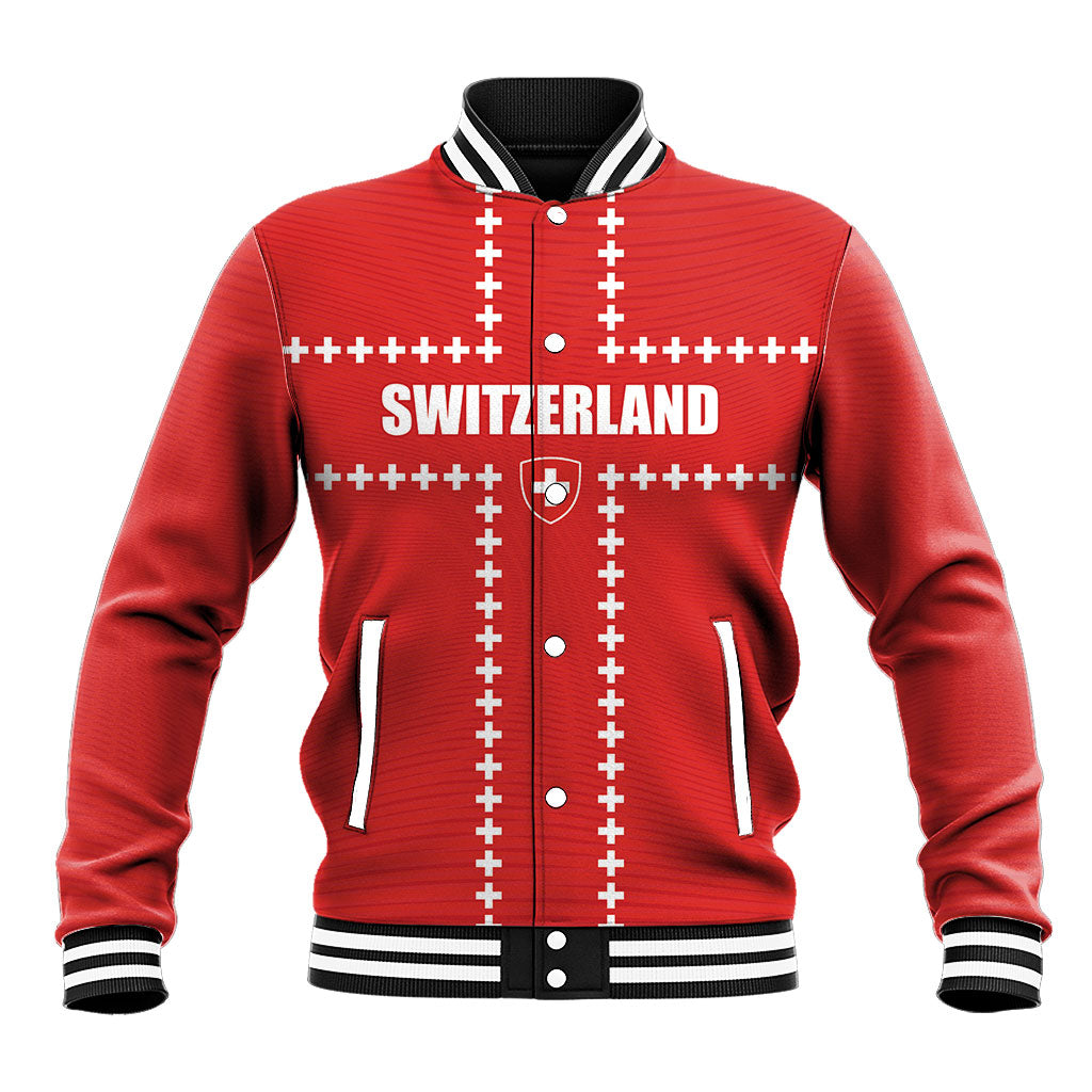 Custom Switzerland 2026 World Football Baseball Jacket Rossocrociati Go Champions