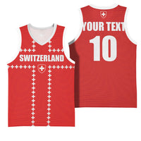 Custom Switzerland 2026 World Football Basketball Jersey Rossocrociati Go Champions