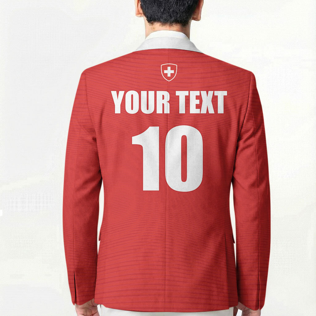 Custom Switzerland 2026 World Football Blazer Rossocrociati Go Champions