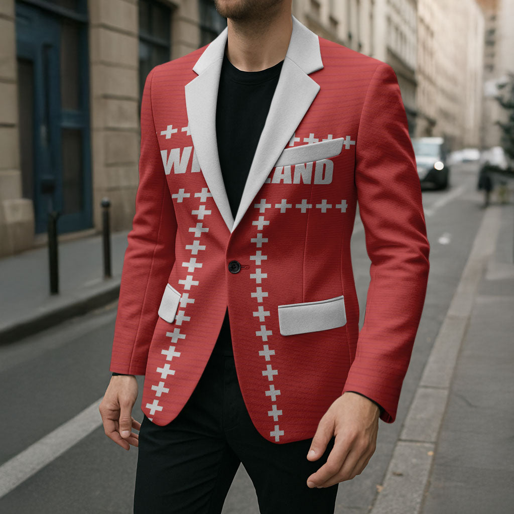 Custom Switzerland 2026 World Football Blazer Rossocrociati Go Champions