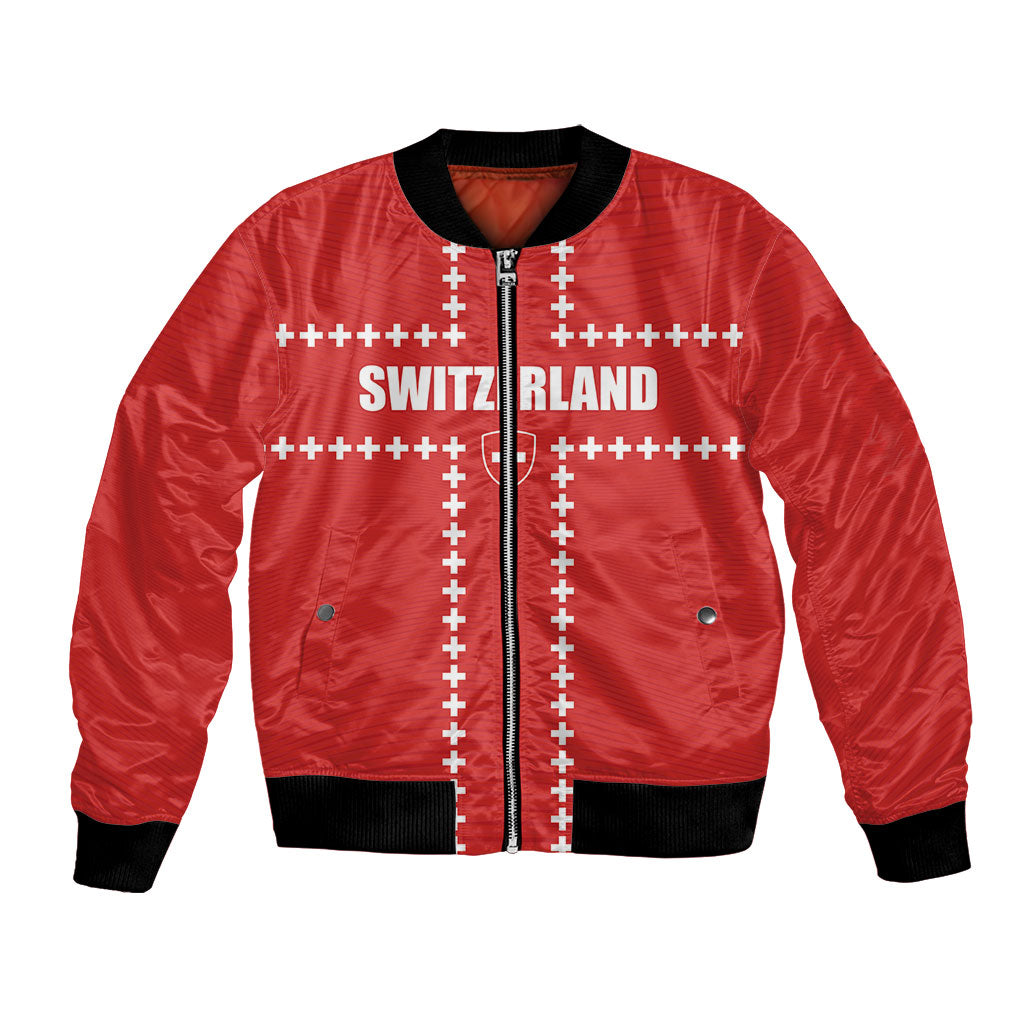 Custom Switzerland 2026 World Football Bomber Jacket Rossocrociati Go Champions