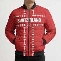 Custom Switzerland 2026 World Football Bomber Puffer Jacket Rossocrociati Go Champions