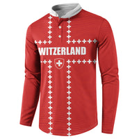 Custom Switzerland 2026 World Football Button Sweatshirt Rossocrociati Go Champions