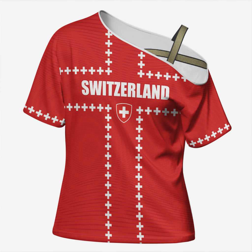 Custom Switzerland 2026 World Football Cross Shoulder Shirt Rossocrociati Go Champions