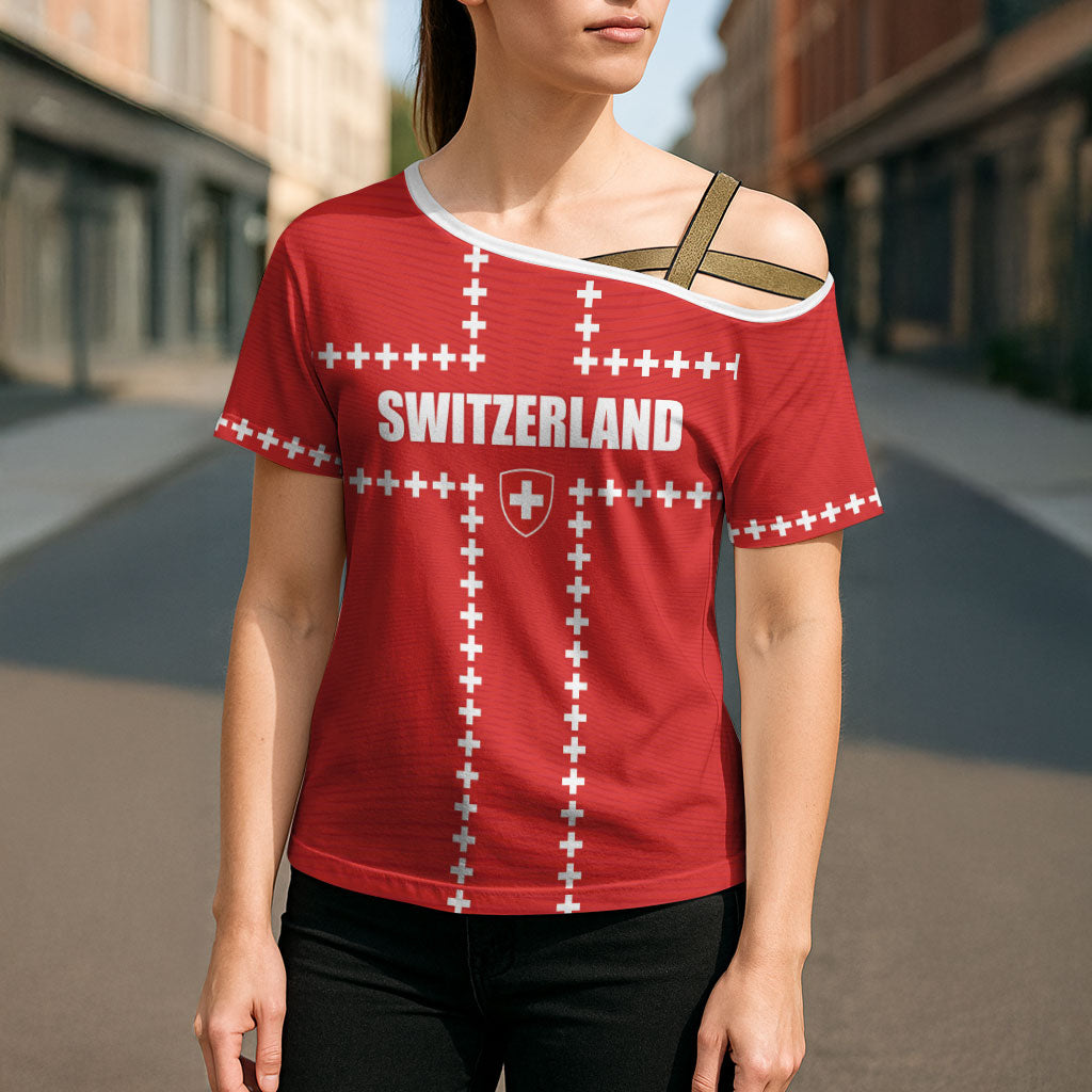 Custom Switzerland 2026 World Football Cross Shoulder Shirt Rossocrociati Go Champions
