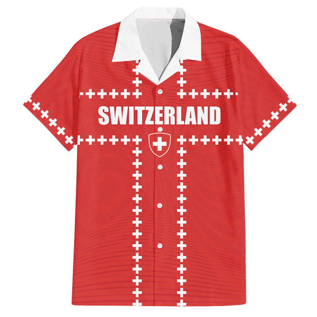 Custom Switzerland 2026 World Football Hawaiian Shirt Rossocrociati Go Champions