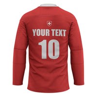 Custom Switzerland 2026 World Football Hockey Jersey Rossocrociati Go Champions