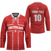 Custom Switzerland 2026 World Football Hockey Jersey Rossocrociati Go Champions
