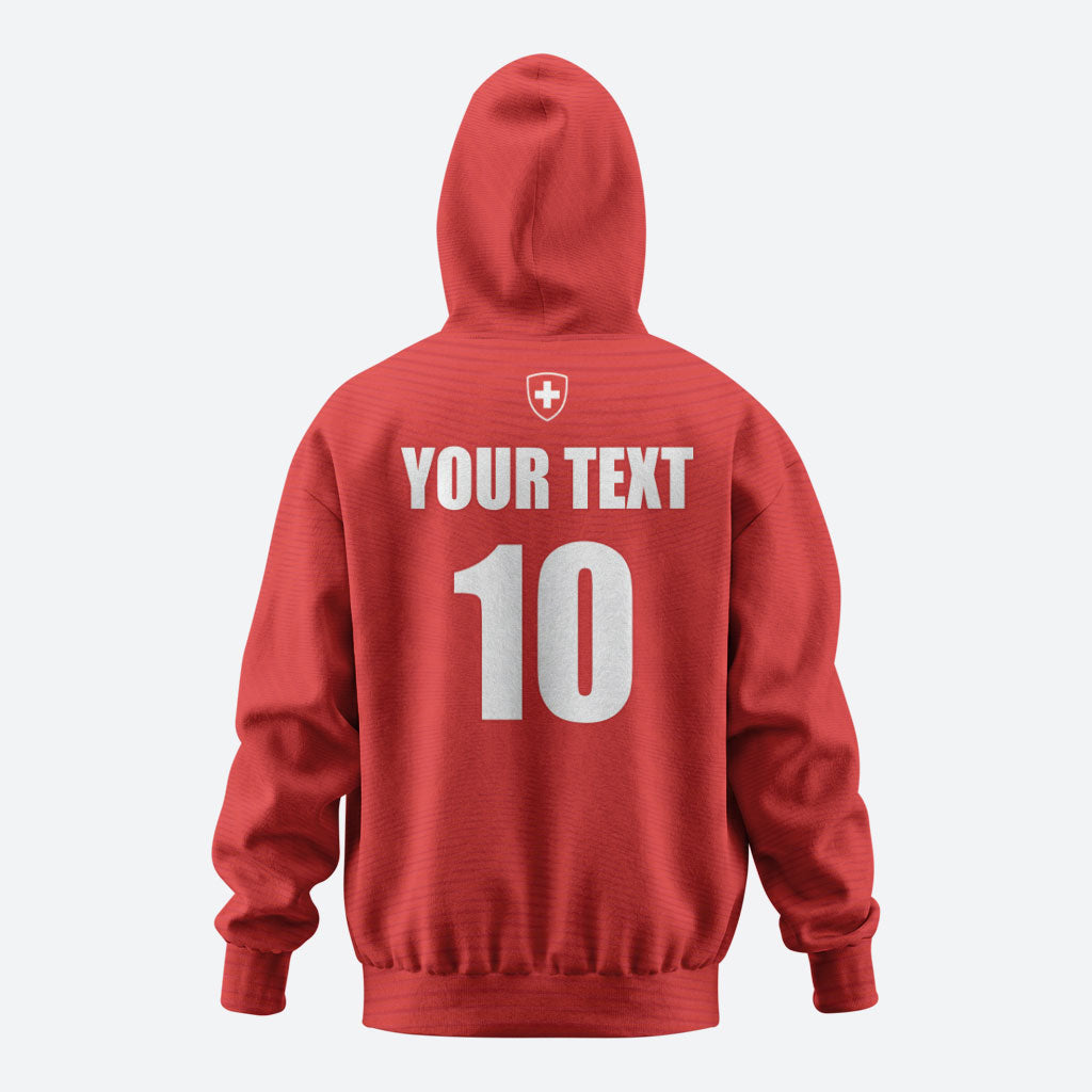 Custom Switzerland 2026 World Football Hoodie Rossocrociati Go Champions