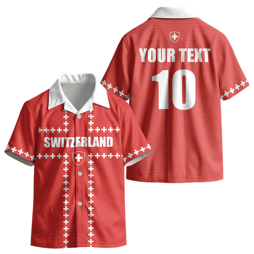 Custom Switzerland 2026 World Football Kid Hawaiian Shirt Rossocrociati Go Champions LT01
