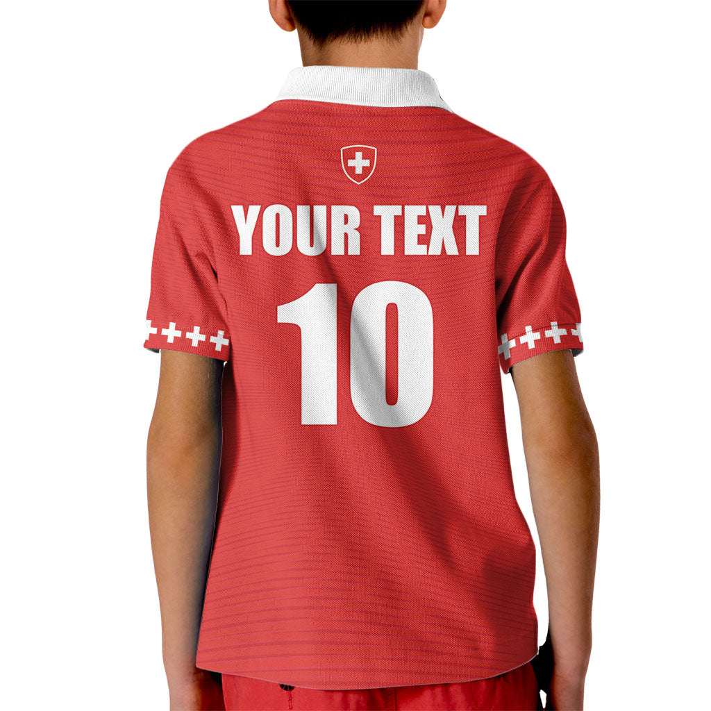 Custom Switzerland 2026 World Football Kid Polo Shirt Rossocrociati Go Champions