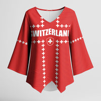 Custom Switzerland 2026 World Football Kimono Sleeve Blouse Rossocrociati Go Champions