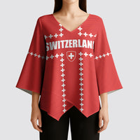 Custom Switzerland 2026 World Football Kimono Sleeve Blouse Rossocrociati Go Champions