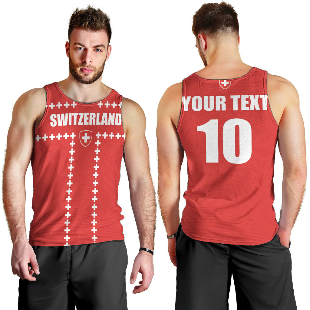 Custom Switzerland 2026 World Football Men Tank Top Rossocrociati Go Champions