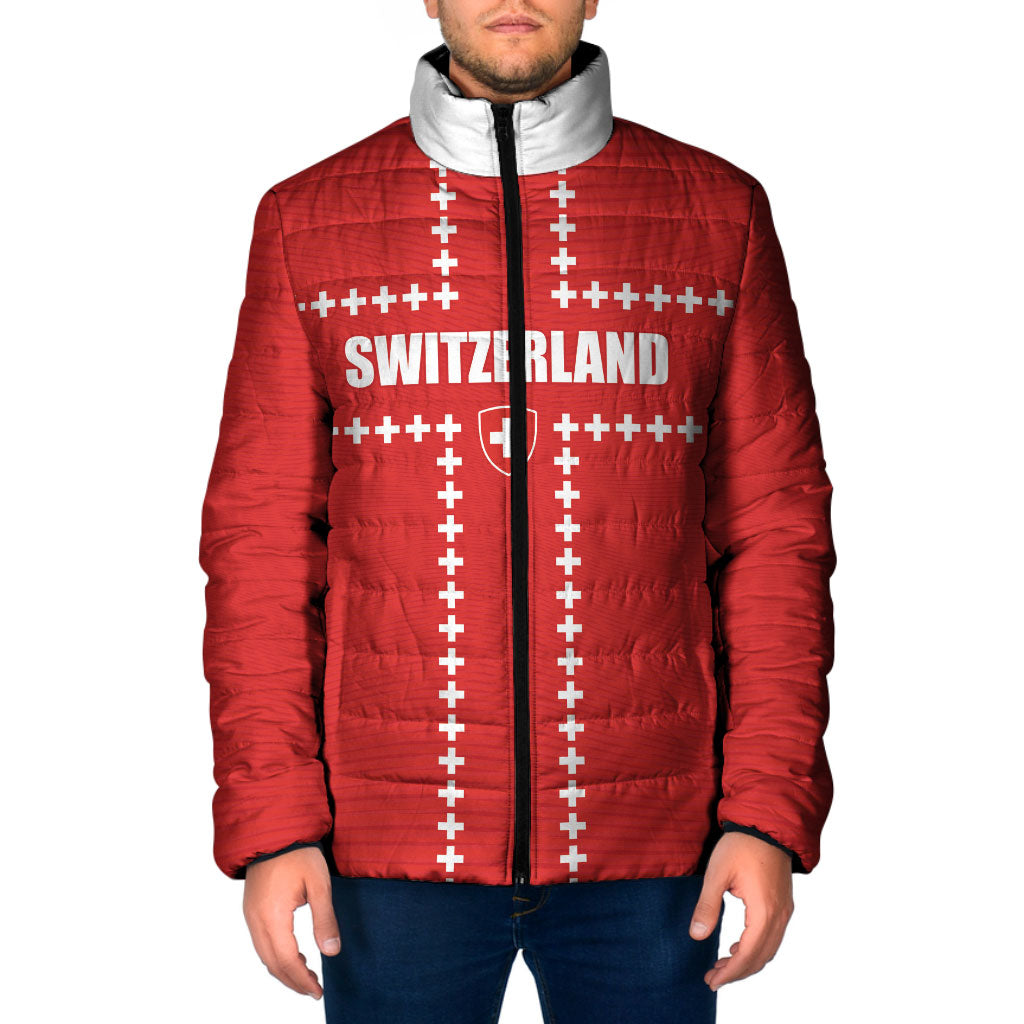 Custom Switzerland 2026 World Football Padded Jacket Rossocrociati Go Champions