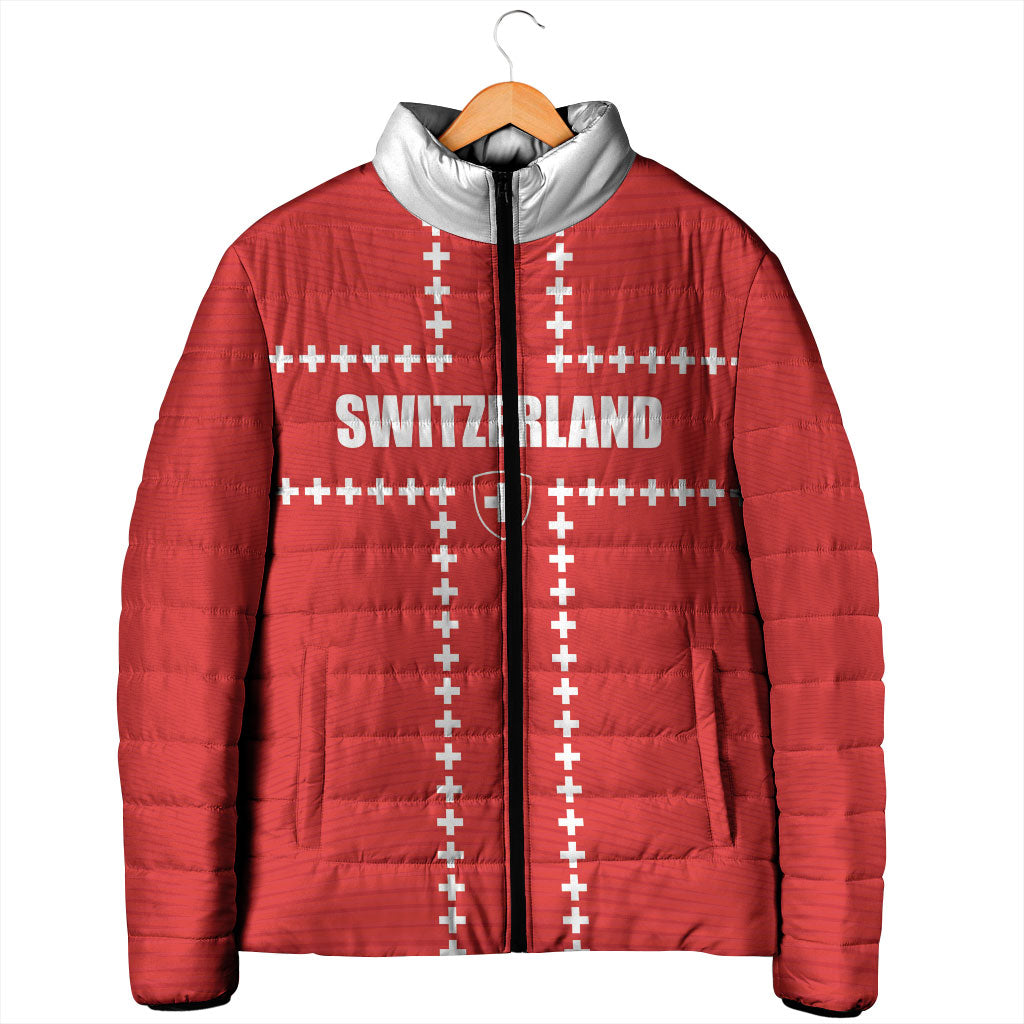 Custom Switzerland 2026 World Football Padded Jacket Rossocrociati Go Champions