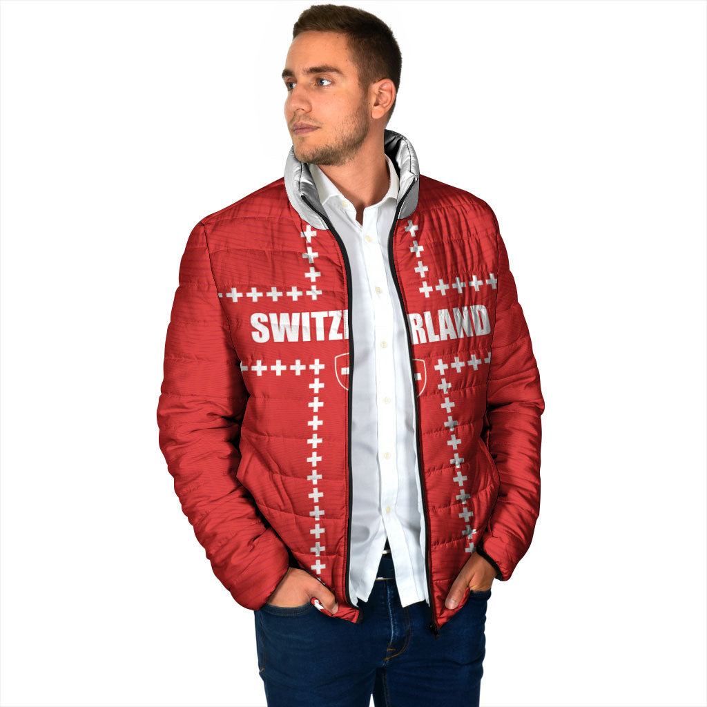 Custom Switzerland 2026 World Football Padded Jacket Rossocrociati Go Champions