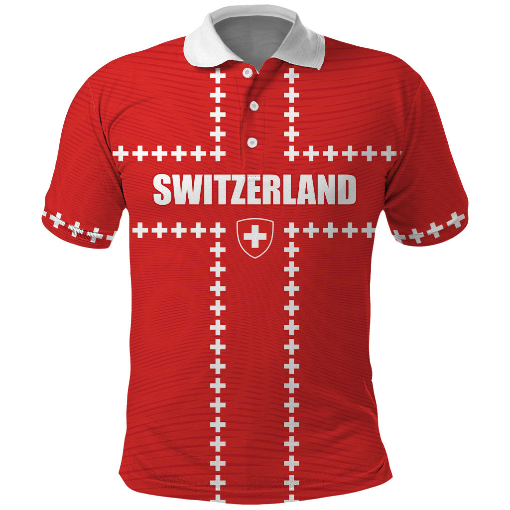 Custom Switzerland 2026 World Football Polo Shirt Rossocrociati Go Champions