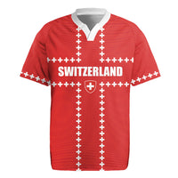 Custom Switzerland 2026 World Football Rugby Jersey Rossocrociati Go Champions