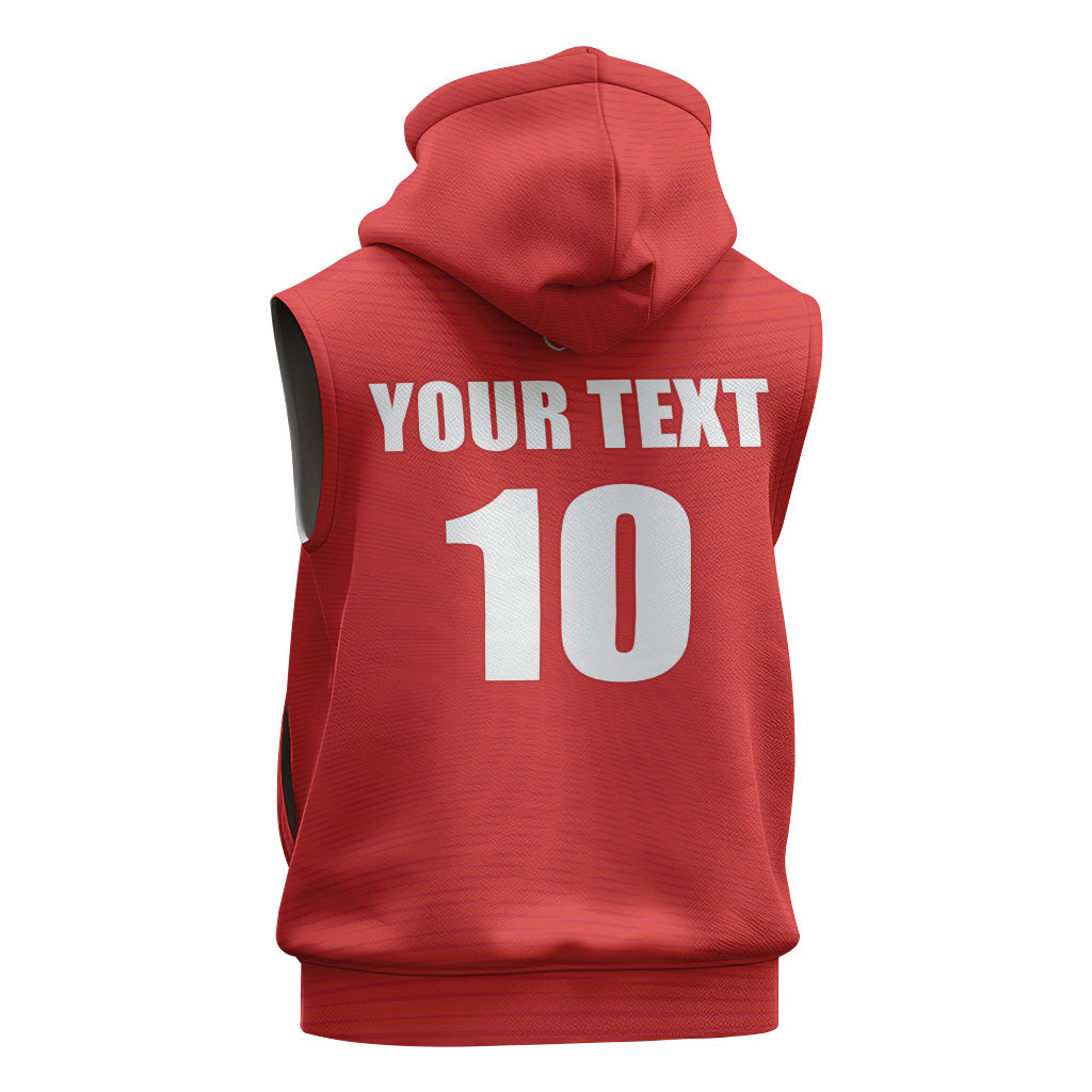 Custom Switzerland 2026 World Football Sleeveless Hoodie Rossocrociati Go Champions