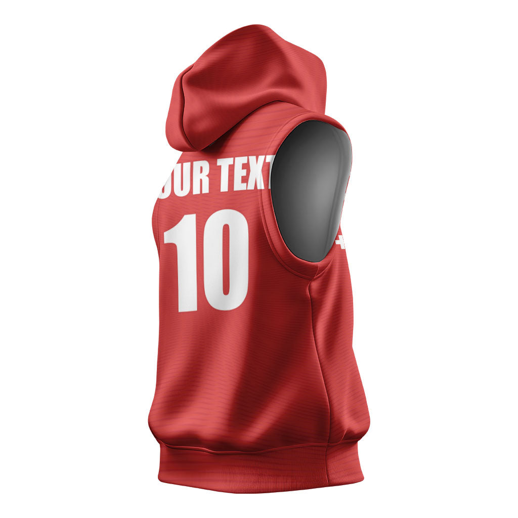 Custom Switzerland 2026 World Football Sleeveless Hoodie Rossocrociati Go Champions