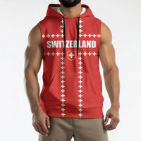 Custom Switzerland 2026 World Football Sleeveless Hoodie Rossocrociati Go Champions