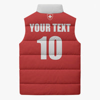 Custom Switzerland 2026 World Football Sleeveless Puffer Jacket Rossocrociati Go Champions